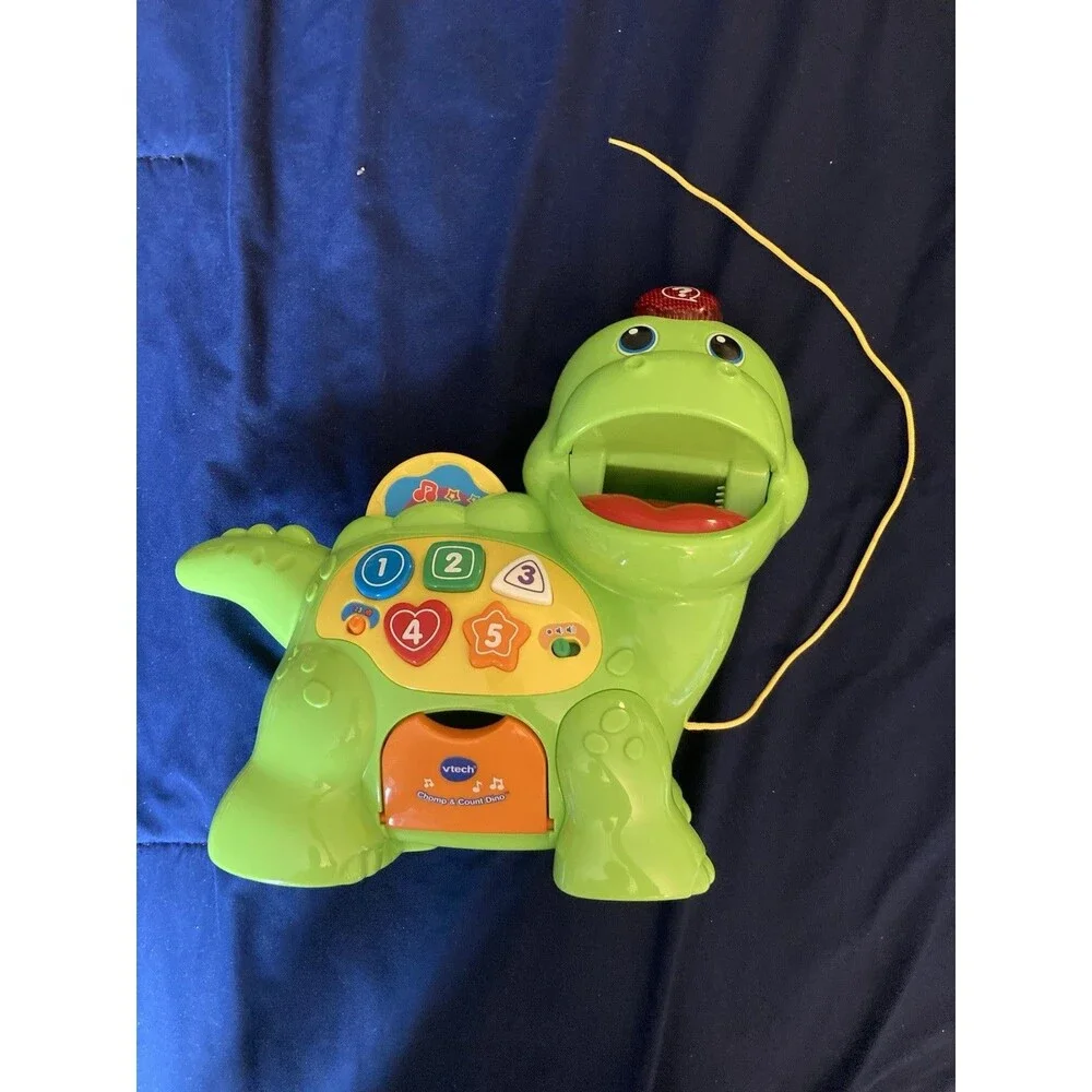 VTech Chomp and Count Dino 7 Coins Teaches Shapes Numbers Colors
